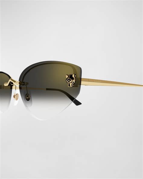 sunglasses cartier vip|Cartier Rimless Panther Metal Alloy Cat.